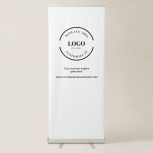 Simple Custom Logo tagline website Company Retractable Banner