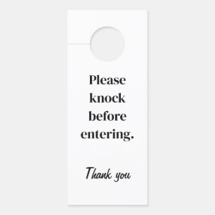 Simple Custom Message  Door Hanger