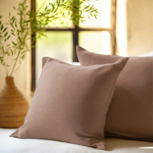 Simple Custom Mocha Brown Background Cushion