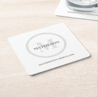 Simple Custom Monogram Hotel Bed breakfast