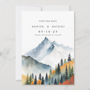 Simple Custom Mountain Save The Date