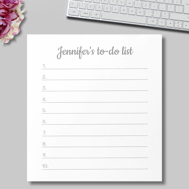 Simple Custom Name Personalised To-Do List Notepad (Creator Uploaded)