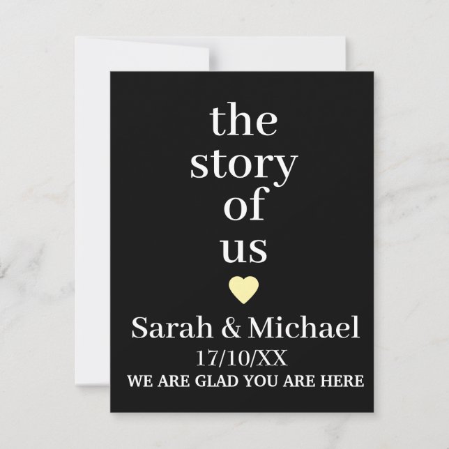 SIMPLE CUSTOM NAME & TEXT MODERN WEDDING THANK YOU CARD (Front)