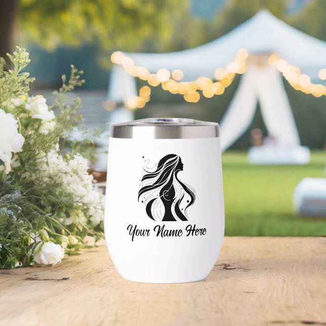 Simple Custom Personalise Logo Water Bottle  (Wedding (Rotated))