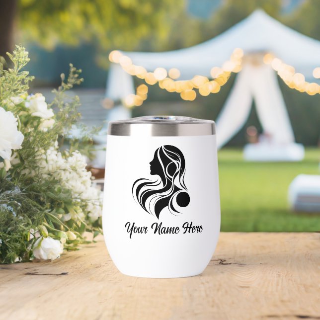 Simple Custom Personalise Logo Water Bottle  (Wedding (Rotated))