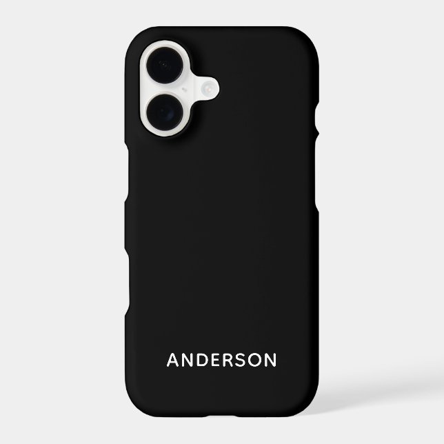 Simple Custom Personalised Black (Back)