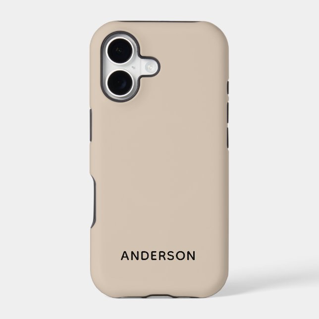 Simple Custom Personalized Beige (Back)