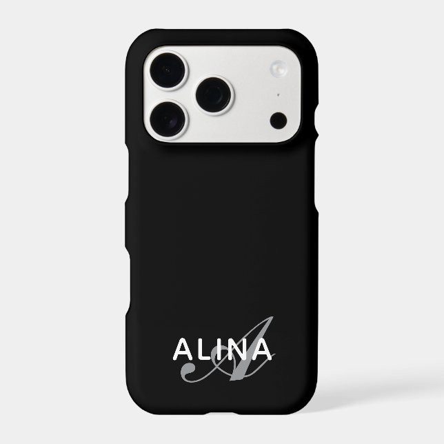 Simple Custom Personalized Name Monogram Slim (Back)