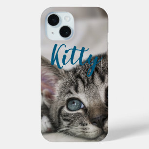 Simple Custom Pet Name and Photo  iPhone 15 Case