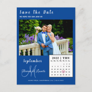 Simple Custom Photo Calendar Save the date card