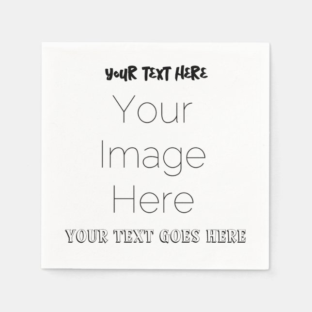 simple custom photo create your own Paper Napkin (Front)