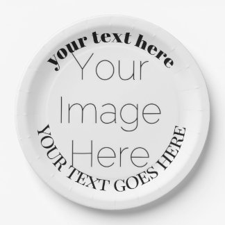 simple custom photo create your own Paper Napkin Paper Plate