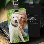 Simple Custom Photo Dog Pet Personalised  Luggage Tag<br><div class="desc">Embark on your travels with a touch of personality and a hint of whimsy with our Modern Photo Luggage Tag designed especially for dog lovers. Whether you're jetting off on a business trip or setting out on a vacation adventure, this luggage tag ensures that your belongings are both identifiable and...</div>