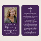 Simple Custom Photo Holy Cross Memorial Cards