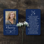 Simple Custom Photo Holy Dove Memorial Cards<br><div class="desc">Our thoughts are with you at this very sad time and we want to make remembering your loved one a very easy process. That's why we have designed these laminated memorial cards to make them quick to personalise with your own custom photo and wording. The simple design allows you to...</div>