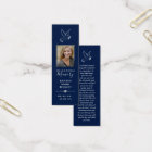 Simple Custom Photo Laminated Memorial Bookmarks
