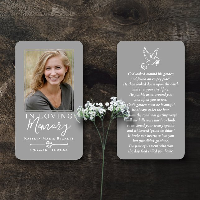 Simple Custom Photo Laminated Memorial Cards (Creator Uploaded)