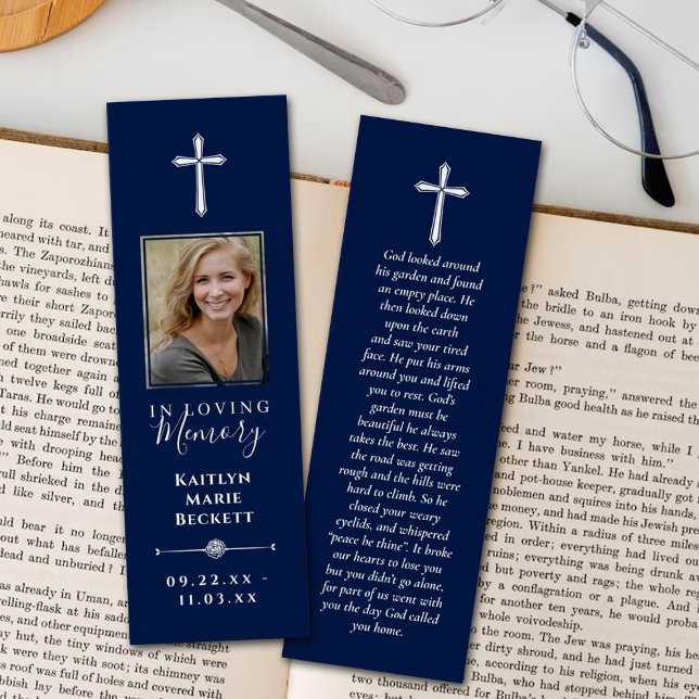 Simple Custom Photo Memorial Bookmarks (Creator Uploaded)