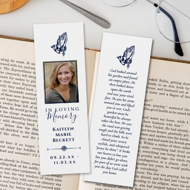 Simple Custom Photo Memorial Bookmarks (Creator Uploaded)