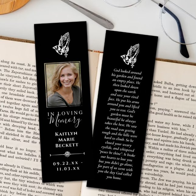 Simple Custom Photo Memorial Bookmarks (Creator Uploaded)