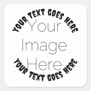 simple custom photo personalised Halloween  Square Sticker