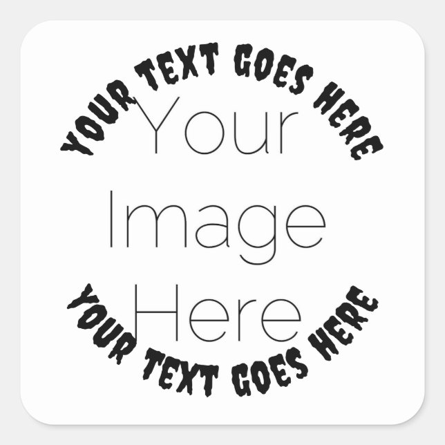 simple custom photo personalised Halloween  Square Sticker (Front)