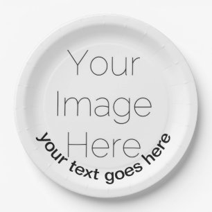 simple custom photo personalised Paper Plate