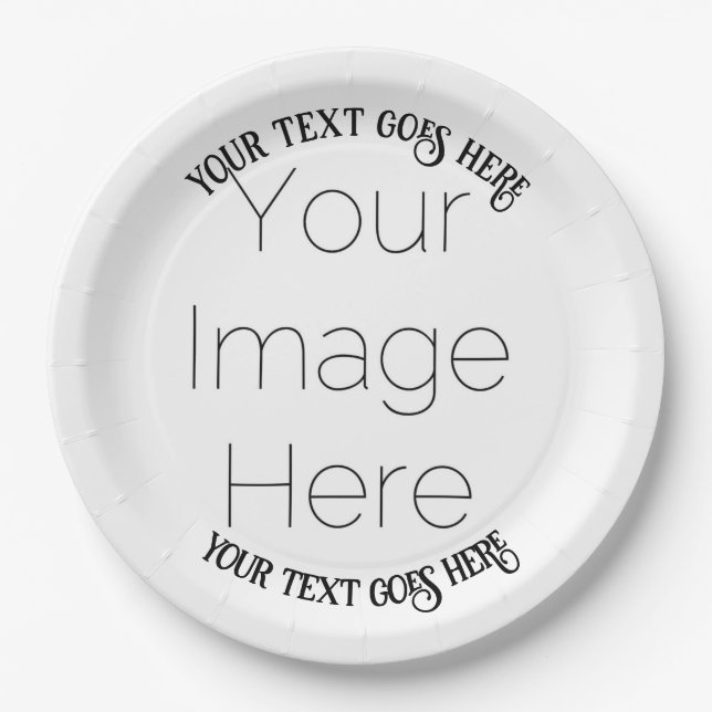 simple custom photo personalised pirate Paper Plate (Front)