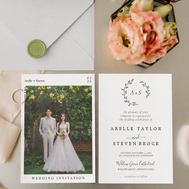 Simple Custom Photo Wedding  Invitation (Creator Uploaded)