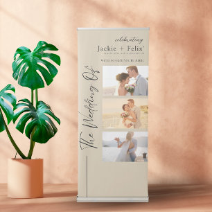 Simple Custom Photo Wedding Welcome Retractable Banner