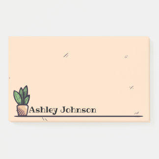 Simple Custom Plant Design Post-it Notes