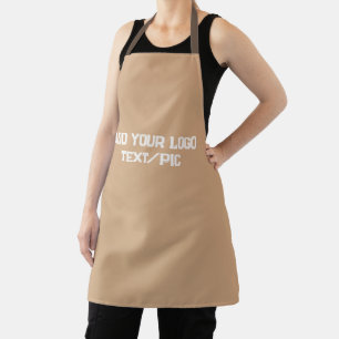 Simple custom QR code add you name logo Classic Ro Apron