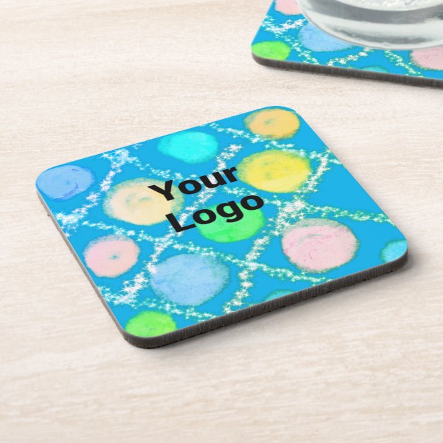 Simple custom QR code add you name logo Classic Ro Coaster (Left Side)