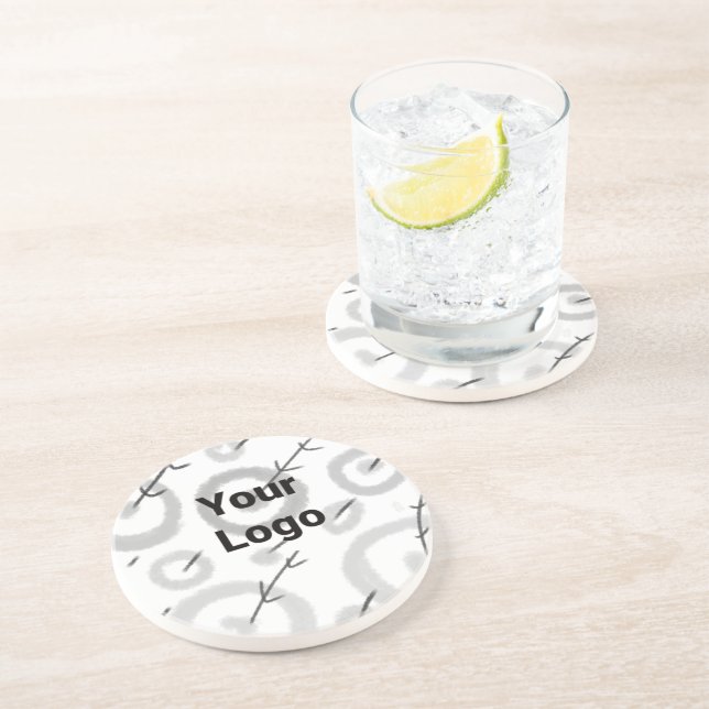 Simple custom QR code add you name logo Classic Ro Coaster (Side)