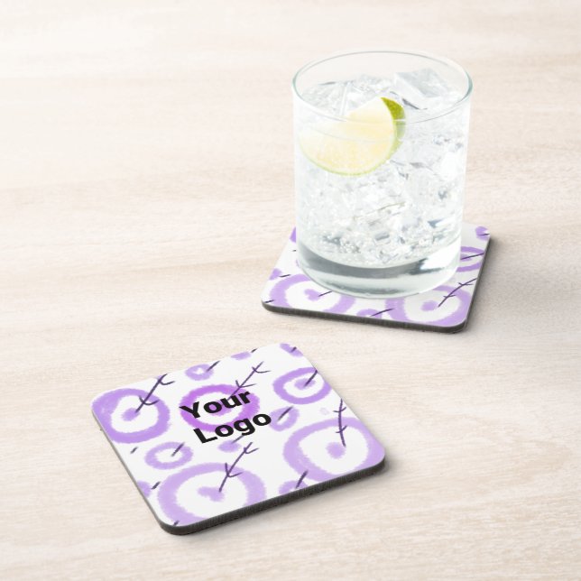 Simple custom QR code add you name logo Classic Ro Coaster (Right Side)
