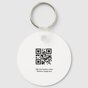 Simple custom QR code add you name logo Classic Ro Key Ring
