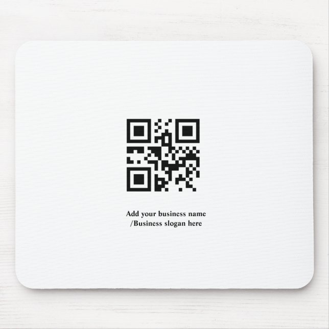 Simple custom QR code add you name logo Classic Ro Mouse Mat (Front)