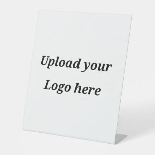 Simple custom QR code add you name logo Classic Ro Pedestal Sign