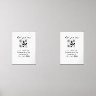 simple custom QR code add your name text  Classic 