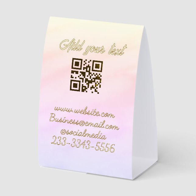 simple custom QR code add your name text  Classic  (Front)