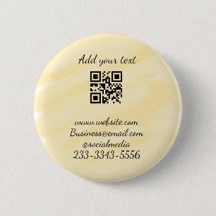 simple custom QR code add your name text Classic 6 Cm Round Badge