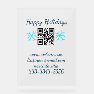simple custom QR code add your name text  Classic  Acrylic Sign
