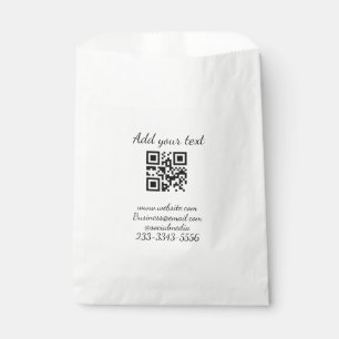 simple custom QR code add your name text  Classic  Favour Bags