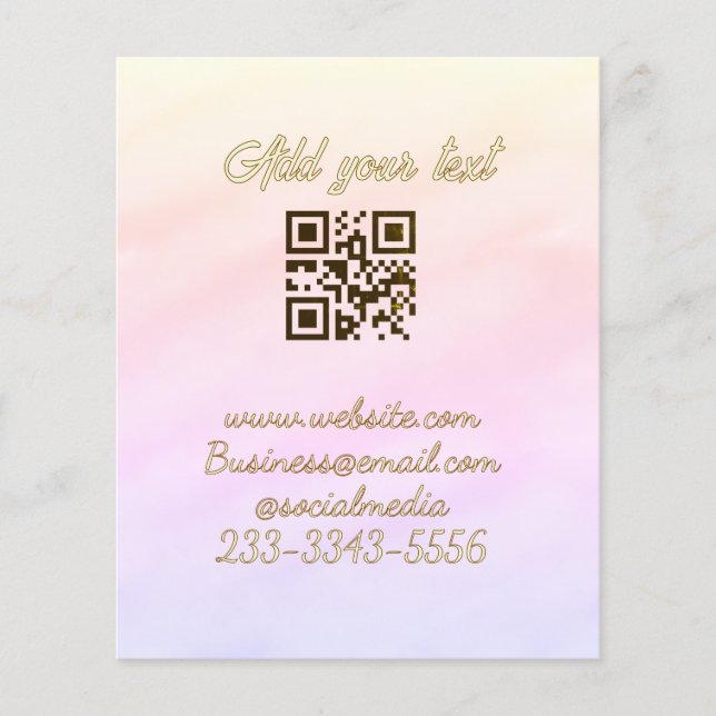 simple custom QR code add your name text  Classic  Flyer (Front)