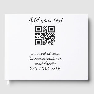 simple custom QR code add your name text  Classic  Guest Book