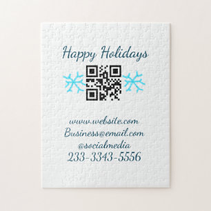 simple custom QR code add your name text  Classic  Jigsaw Puzzle