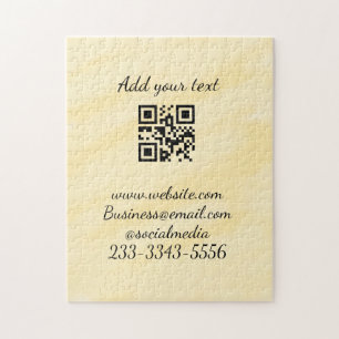 simple custom QR code add your name text Classic Jigsaw Puzzle