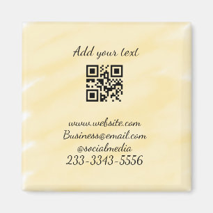 simple custom QR code add your name text  Classic  Magnet