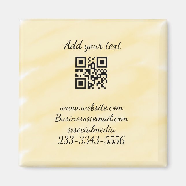 simple custom QR code add your name text  Classic  Magnet (Front)