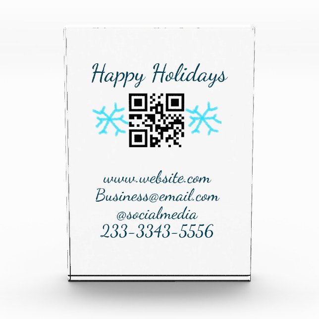 simple custom QR code add your name text  Classic  Photo Block (Front)